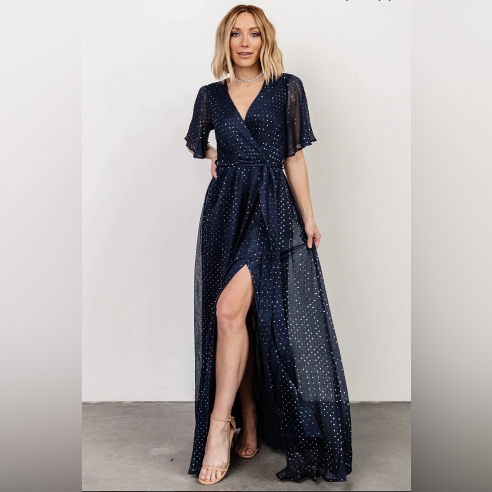 Baltic Born Grace Sparkle Gown - Navy